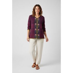 Gudrun Sjödén Organic Cotton Embroidered Cardigan – Size L